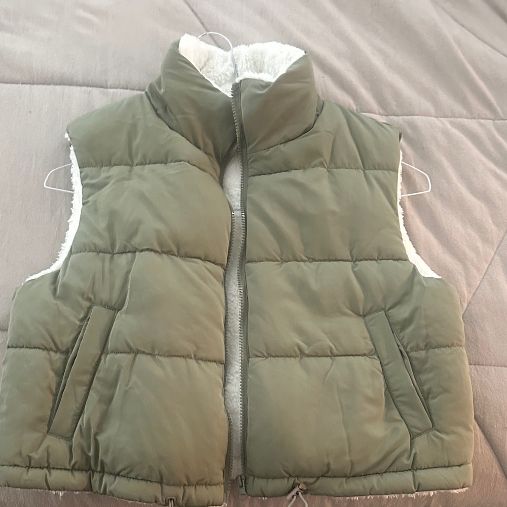 Fashion Nova Olive Puffer Vest